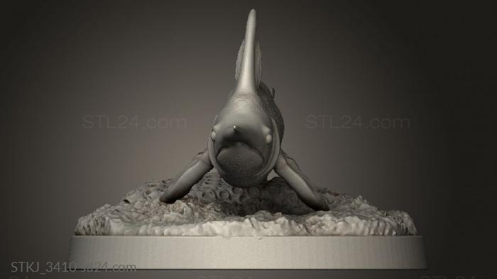 Animal figurines (Aquatic Creatures Swordfish, STKJ_3410) 3D models for cnc