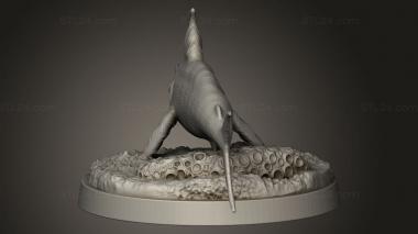 Animal figurines (Aquatic Creatures Swordfish, STKJ_3410) 3D models for cnc