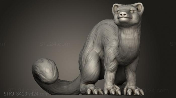 Animal figurines (Art Weasel, STKJ_3413) 3D models for cnc