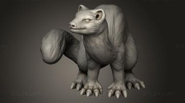 Animal figurines (Art Weasel, STKJ_3413) 3D models for cnc