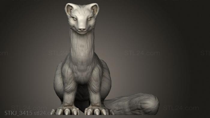 Animal figurines (Art Weasel, STKJ_3415) 3D models for cnc