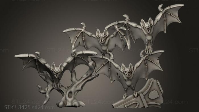 Animal figurines (bats, STKJ_3425) 3D models for cnc