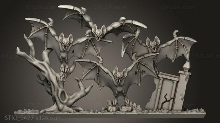 Animal figurines (bats, STKJ_3427) 3D models for cnc