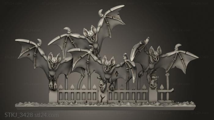 Animal figurines (bats, STKJ_3428) 3D models for cnc