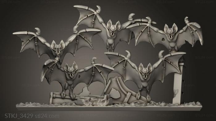 Animal figurines (bats, STKJ_3429) 3D models for cnc