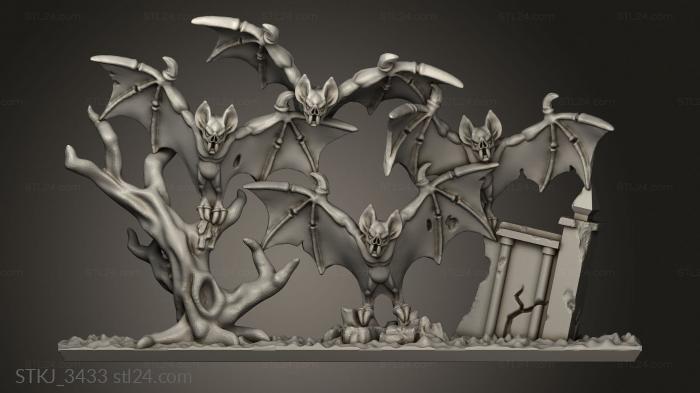 Animal figurines (bats, STKJ_3433) 3D models for cnc