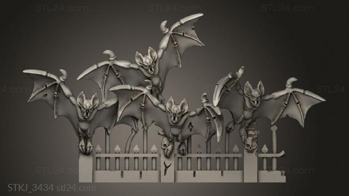 Animal figurines (bats, STKJ_3434) 3D models for cnc