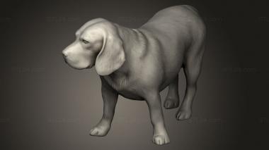 Animal figurines (beagle dog, STKJ_3435) 3D models for cnc