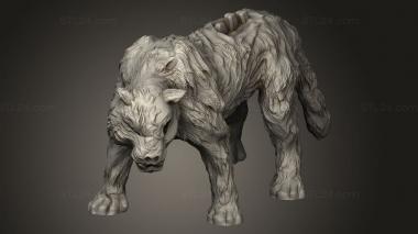 Animal figurines (Bear Zomby Tiger Horse Zombie, STKJ_3441) 3D models for cnc