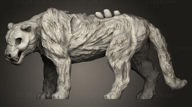 Animal figurines (Bear Zomby Tiger Horse Zombie, STKJ_3441) 3D models for cnc