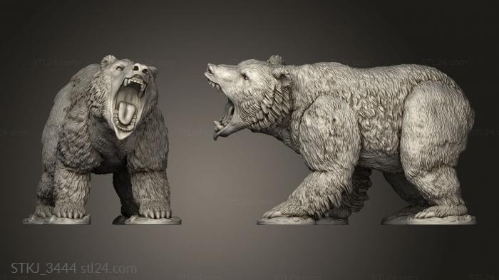 Animal figurines (Bears, STKJ_3444) 3D models for cnc