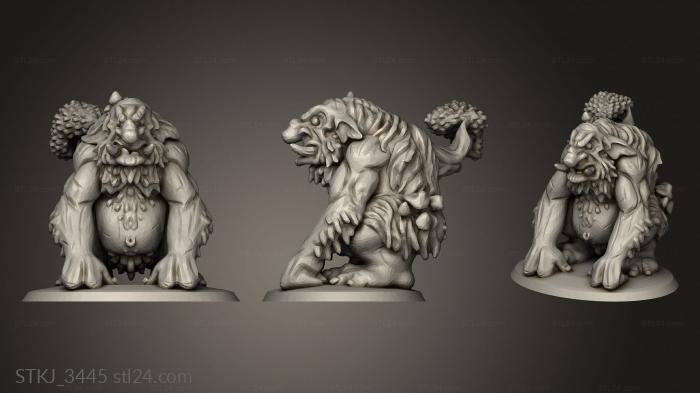 Animal figurines (Forest Troll Smaller, STKJ_3445) 3D models for cnc