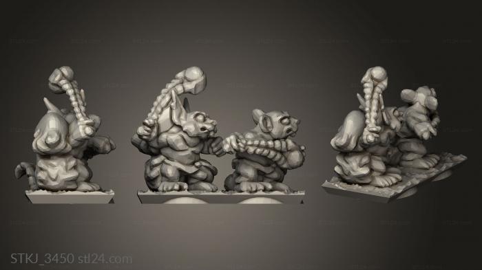 Animal figurines (Sling Strip, STKJ_3450) 3D models for cnc