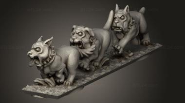 Animal figurines (hounds strip, STKJ_3451) 3D models for cnc