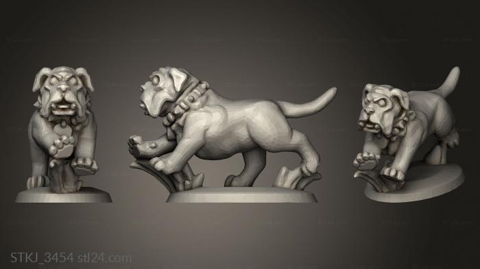 Animal figurines (warhound, STKJ_3454) 3D models for cnc