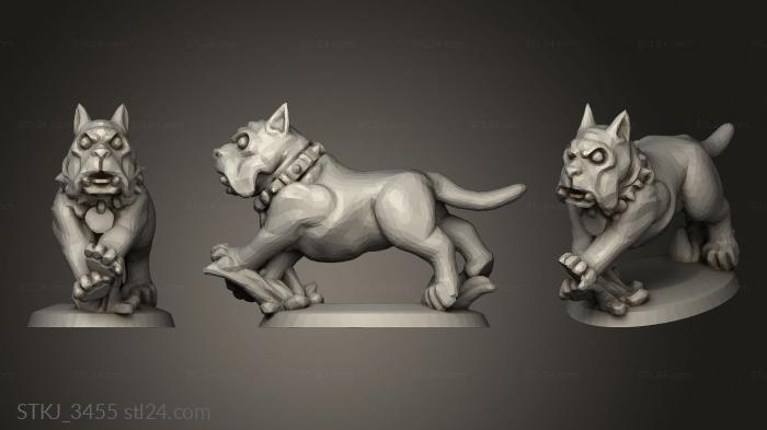 Animal figurines (warhound, STKJ_3455) 3D models for cnc