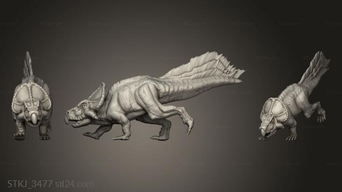 Animal figurines (Beasts Protoceratops Basic Fringed, STKJ_3477) 3D models for cnc