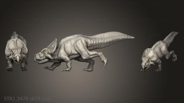 Animal figurines (Beasts Protoceratops Basic, STKJ_3478) 3D models for cnc