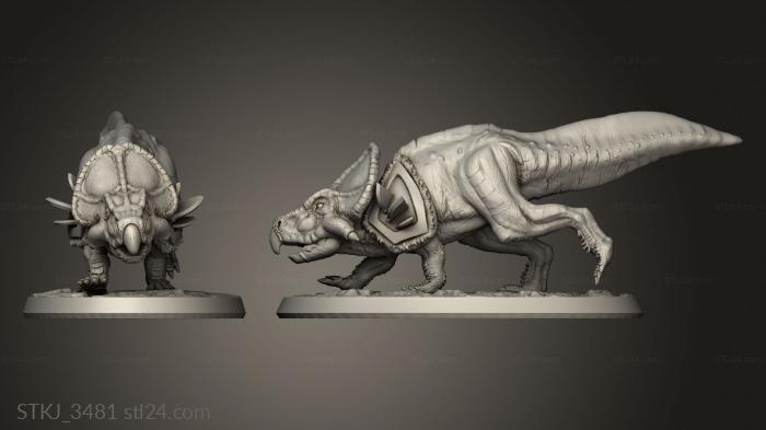 Animal figurines (Beasts Protoceratops, STKJ_3481) 3D models for cnc