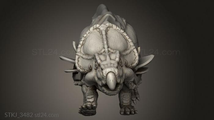 Animal figurines (Beasts Protoceratops Stead, STKJ_3482) 3D models for cnc