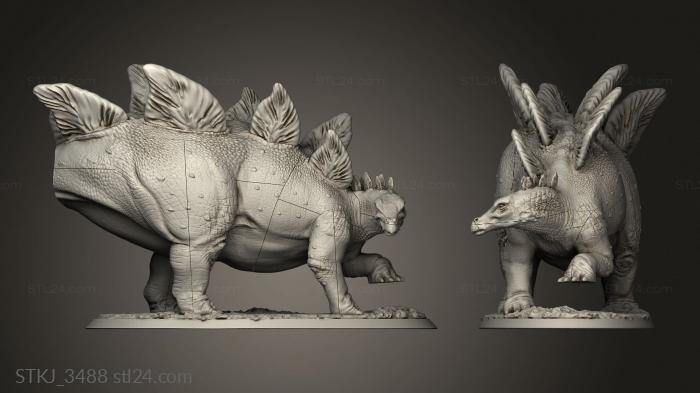 Animal figurines (Beasts Stegosaurus Bob stego back Basic, STKJ_3488) 3D models for cnc