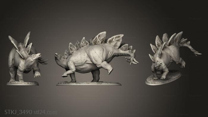 Animal figurines (Beasts Stegosaurus Bob stegos back, STKJ_3490) 3D models for cnc