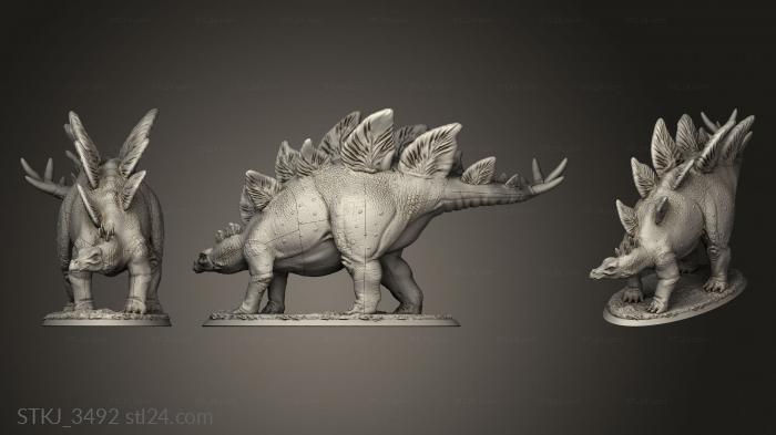 Animal figurines (Beasts Stegosaurus Bob, STKJ_3492) 3D models for cnc