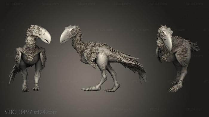 Animal figurines (Beasts Terror Bird, STKJ_3497) 3D models for cnc