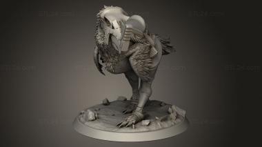 Animal figurines (Beasts Terror Bird Saddle, STKJ_3499) 3D models for cnc