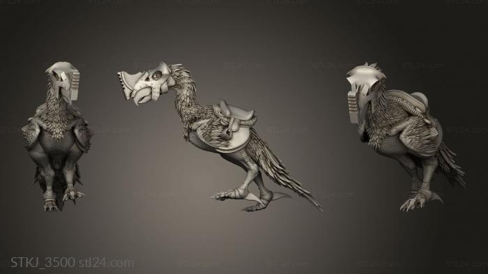 Animal figurines (Beasts Terror Bird Pose Re War gear, STKJ_3500) 3D models for cnc