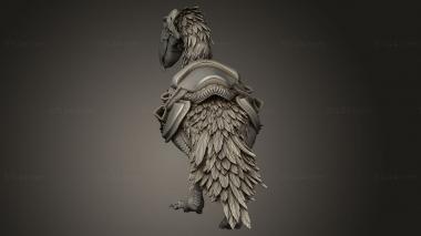 Animal figurines (Beasts Terror Bird saddle, STKJ_3502) 3D models for cnc