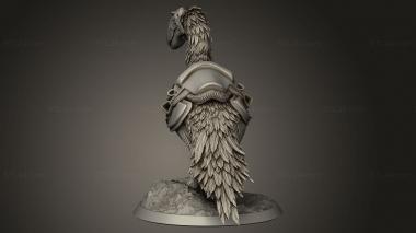 Animal figurines (Beasts Terror Bird saddle, STKJ_3503) 3D models for cnc