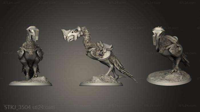 Animal figurines (Beasts Terror Bird War gear, STKJ_3504) 3D models for cnc