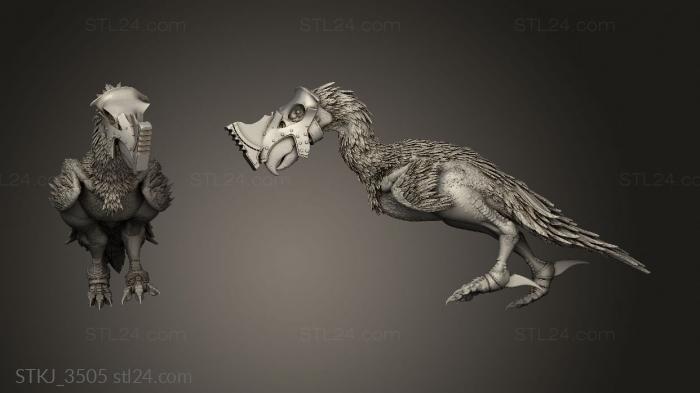 Animal figurines (Beasts Terror Bird, STKJ_3505) 3D models for cnc