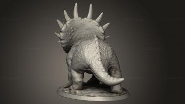 Animal figurines (Beasts Triceratops Walk Basic Back, STKJ_3511) 3D models for cnc