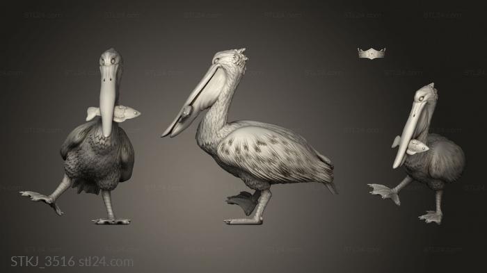 Animal figurines (Birds Crow, STKJ_3516) 3D models for cnc