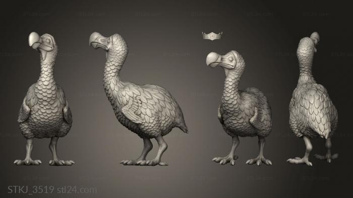 Animal figurines (Birds Crow, STKJ_3519) 3D models for cnc