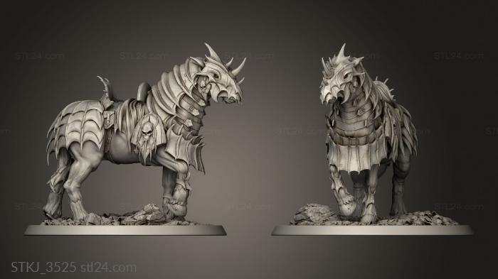 Animal figurines (Blood Cavalier Point Rider, STKJ_3525) 3D models for cnc