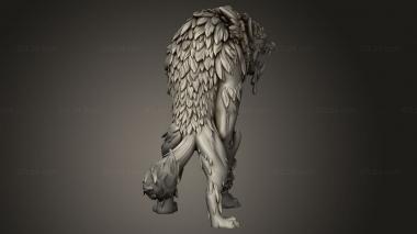 Animal figurines (Bloodfields Shapeshifters Werewolf, STKJ_3534) 3D models for cnc