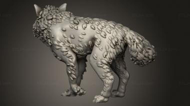 Animal figurines (Bloodfields Shapeshifters Wolf Neya Alpha, STKJ_3535) 3D models for cnc