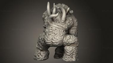 Animal figurines (Brains and Tentacles Enemies Bny Brain One, STKJ_3544) 3D models for cnc