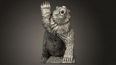 Animal figurines (Bear mount, STKJ_3550) 3D models for cnc