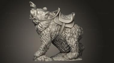 Animal figurines (Bear mount, STKJ_3550) 3D models for cnc