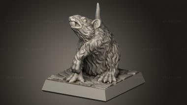 Animal figurines (giant rat sb, STKJ_3560) 3D models for cnc