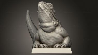 Animal figurines (lizard mount sb, STKJ_3567) 3D models for cnc