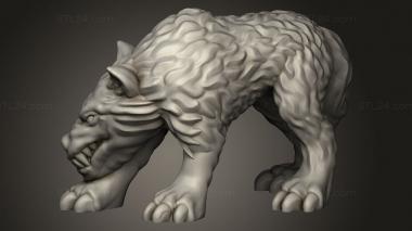 Animal figurines (Wolf, STKJ_3575) 3D models for cnc