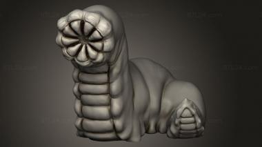 Animal figurines (Leeches, STKJ_3593) 3D models for cnc