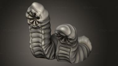 Animal figurines (Leeches, STKJ_3594) 3D models for cnc