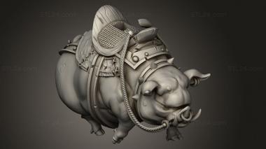 Animal figurines (GOBLINS Characters Boss King Kriser goblin pig, STKJ_3597) 3D models for cnc