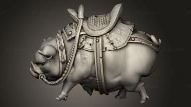 Animal figurines (GOBLINS Characters Boss King Kriser goblin pig, STKJ_3597) 3D models for cnc